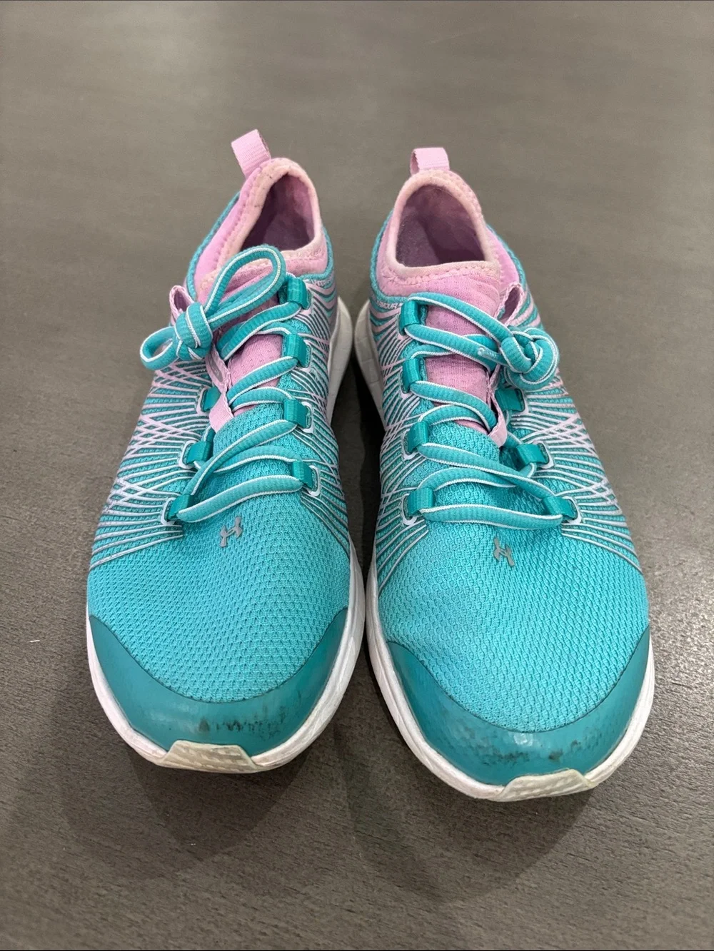 Under Armour Kids Teal and Pink Lightweight Sneakers